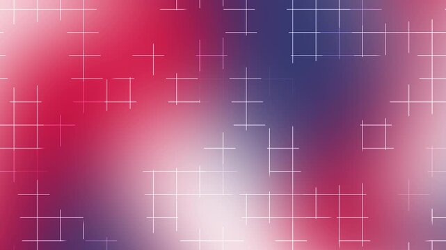 Abstract red white and blue gradient background with white grid lines creating modern minimal geometric pattern perfect for celebration events technology design or patriotic themes