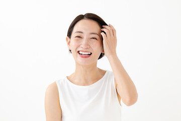 Fototapeta premium 笑顔のミドル女性 スキンケア ビューティー