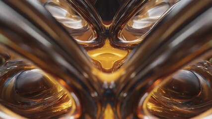 Abstract flowing liquid gold metal background texture - Powered by Adobe