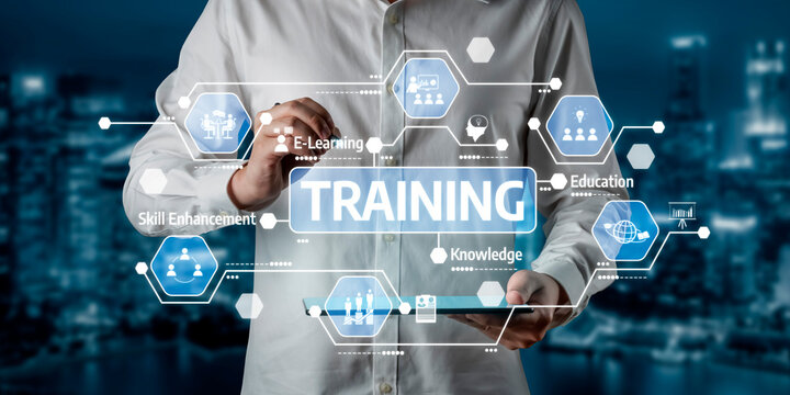Explore a modern concept of digital training, highlighting the importance of skill enhancement and e-learning in today educational environment for professionals. Tessel