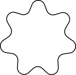Fototapeta premium Star shape on white background