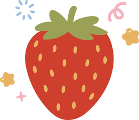 Obraz premium cute strawberry