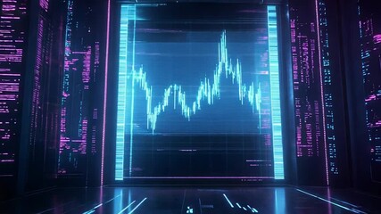 Digital financial data visualization displaying market trends - Powered by Adobe