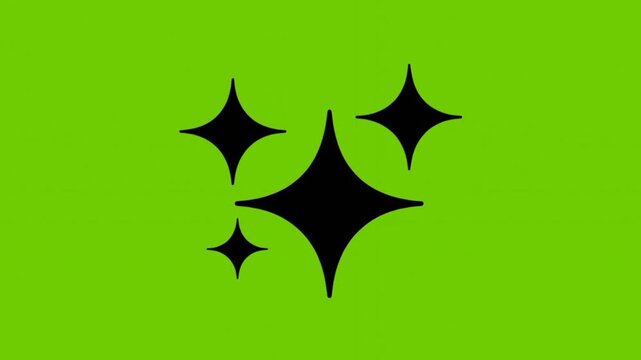 A collection of simple, four-pointed star shapes, often known as a sparkle or shine icon, is used to represent quality, magic, or something new and pristine. This image conveys ideas like cleanliness,