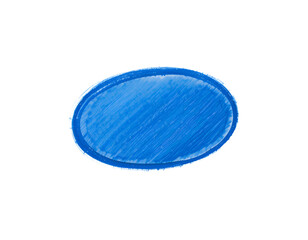 Vibrant blue oval with textured surface, perfect for adding a pop of color and visual interest to your designs and presentations