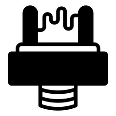 Atomizer with spring solid icon, vape device concept. Vector graphics. Vaping sign on white background, style icon mobile or web design.