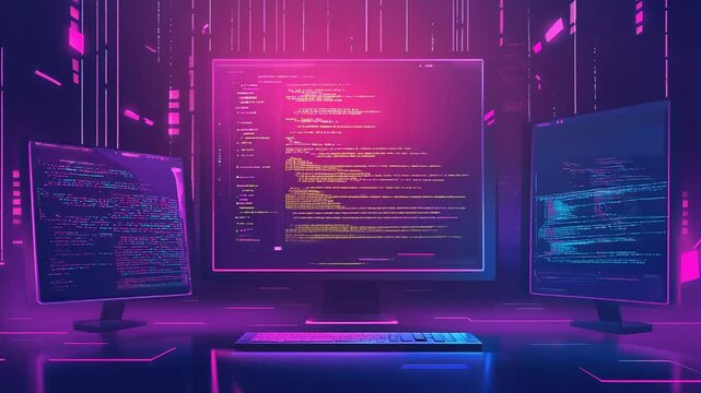 Coding program developing software on multiple screens