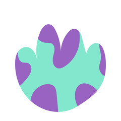 Abstract Blob Graphic in Purple and Teal