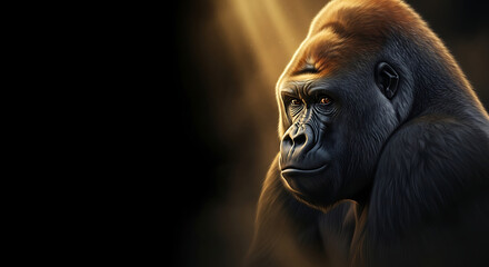 Majestic Gorilla Portrait A Powerful Gaze in the Wilderness - Whisk_08cd3f62026a2f7905a4693fffa3ca81dr