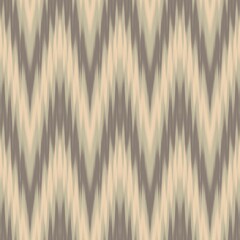 Modern Ikat Autumn Ember: Chevron Zigzag Pattern in Beige, Cream, and Gray with Gentle Rhythm