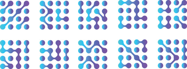 Set black metaballs isolated on a white background. Modern contemporary geometric shapes and elements. Metaball pattern. Liquid drops or morph shapes background