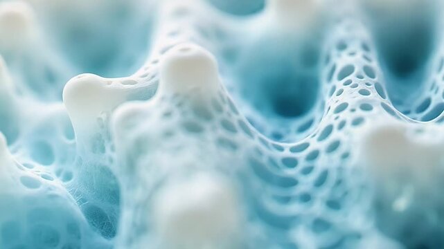 Abstract cellular texture forming an organic light blue pattern