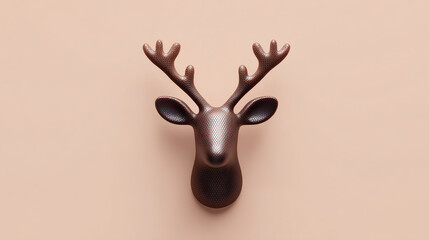 A modern twist on a classic trophy, a deer head statue adorns a wall, blending nature and art in a unique home decor statement piece.