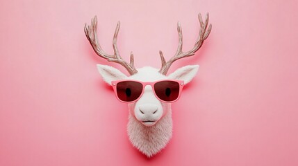 Stylish Santa's Reindeer in Hip Shades