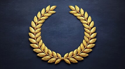 Graduation and academic honor certificate design with golden laurel wreath around graduate name