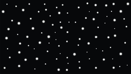 Sparkling white dots scattered across a dark background, creating a magical, starry night effect.