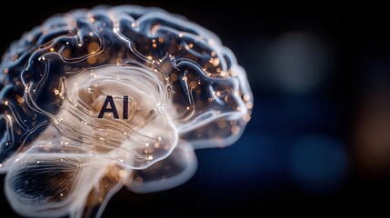 Stunning AI brain visualization with glowing neural network connections, symbolizing intelligence and future technology breakthroughs.