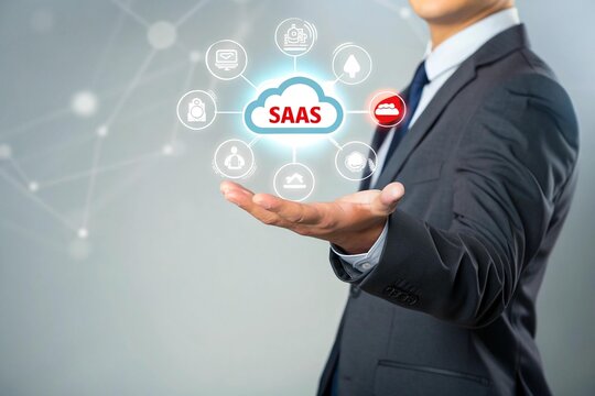 Digital technology, software development concept. Coding programmer working on laptop with circuit board and javascript on virtual screen. Ai - Powered by Adobe