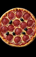 Gourmet Salami Pizza with Fresh Tomatoes