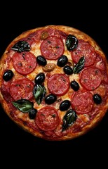 Savory Salami Pizza with Fresh Toppings