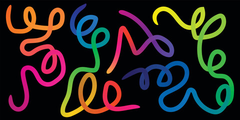 Abstract vector illustration of a vibrant colorful circle pattern with rainbow light and bubble design for a creative backdrop