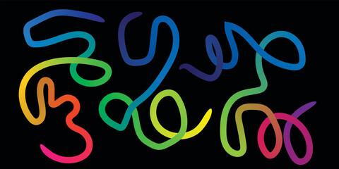 Abstract vector illustration of a vibrant colorful circle pattern with rainbow light and bubble design for a creative backdrop