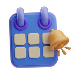 3D Illustration of Alarm Clock Button