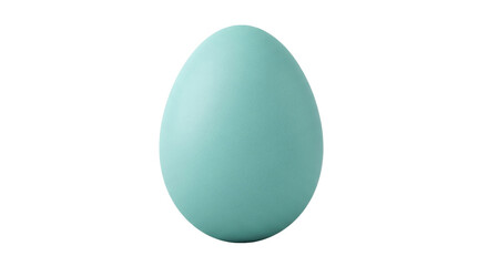 Isolated light blue egg with smooth surface for Easter holiday decoration and design projects