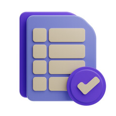 Icon of Financial Document with Checkmark
