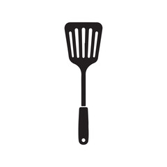 Spatula icon silhouette vector flat illustration design on white background