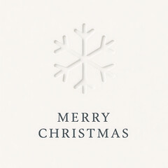 Obraz premium Minimalist Merry Christmas Snowflake Design