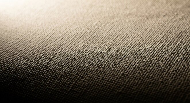 Closeup of natural woven fabric texture with diagonal pattern and subtle light gradient.