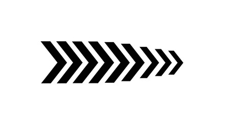 Black chevron arrow pointing right, a simple and modern graphic element for direction, navigation, and visual communication