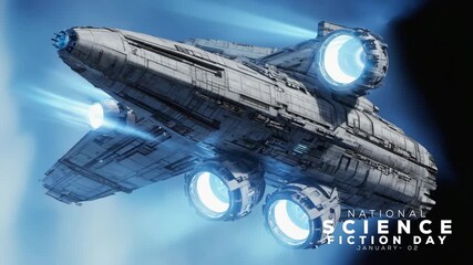 National Science Fiction Day. The Universe of Creativity. Science concept video.