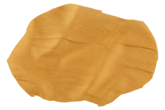 Fabric speech bubble isolated, circular textile design element for text overlay, craft background with organic handmade cloth texture for creative projects