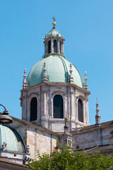 an ancient church in an old European city