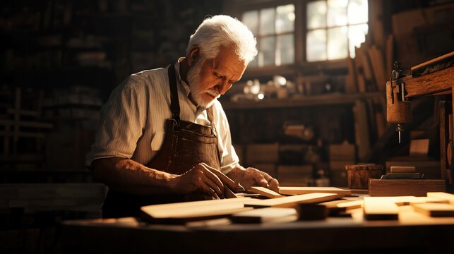 Experienced Senior in Carpentry Workshop