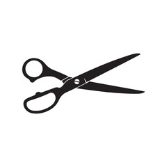 Scissors silhouette vector flat illustration design on white background
