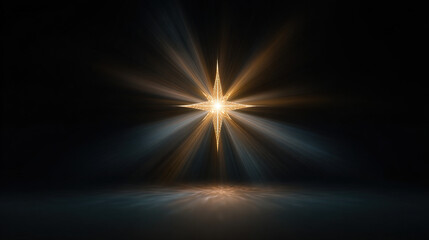 Radiant light beams from a central starburst against a dark backdrop, creating a dramatic and mesmerizing visual effect. Shine bright.