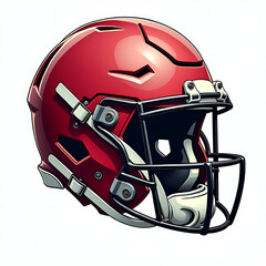 Fototapeta premium Red american football helmet