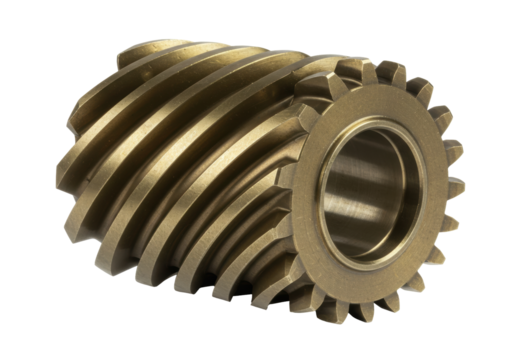 Isolated helical gear and spur gear assembly, mechanical engineering, engineering concept