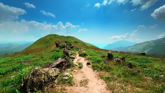 Timelapse of beautiful green western ghats of Karnataka.