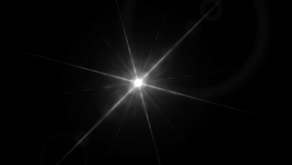 A dazzling display of light, featuring a brilliant starburst effect with radiating beams and intricate lens flares, creating a captivating and ethereal atmosphere