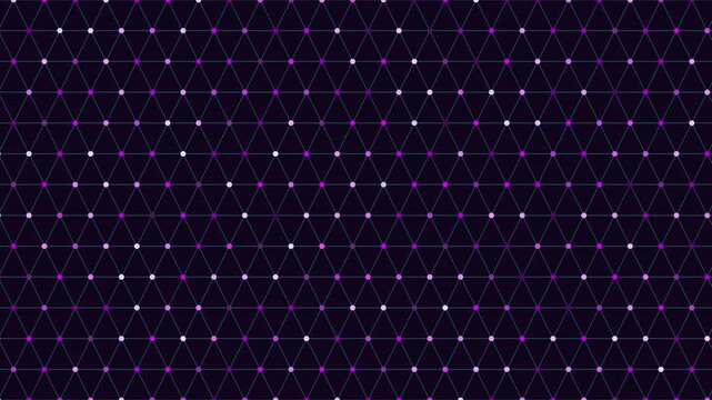 Abstract black and green pattern featuring white dots linked by lines in a grid formation, creating a visually striking geometric design