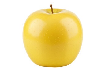 Isolated yellow apple, healthy eating choice for a snack or ingredient in cooking, a fruit