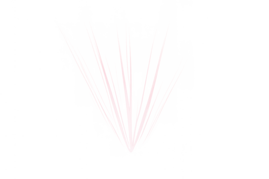 Abstract light beams radiating from a point, glowing pink and white effect, starburst or flare element