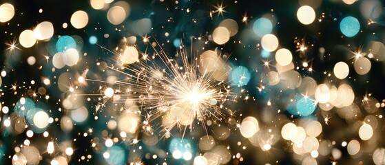 Glass worker welding metal creates bright sparks in a dark factory, showcasing skill and craftsmanship in a vibrant work environment