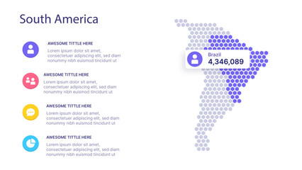 America Map Data Visualization and Statistical Infographic