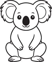 Koala Line Art Vector