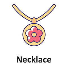 Necklace Vector Icon which can easily modify or edit